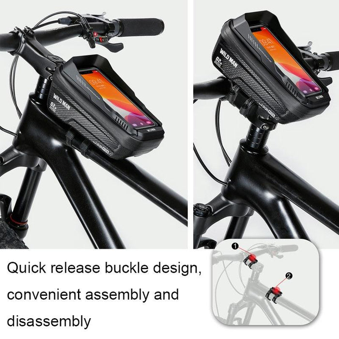 1L Hard Shell Bike Front Bag Waterproof