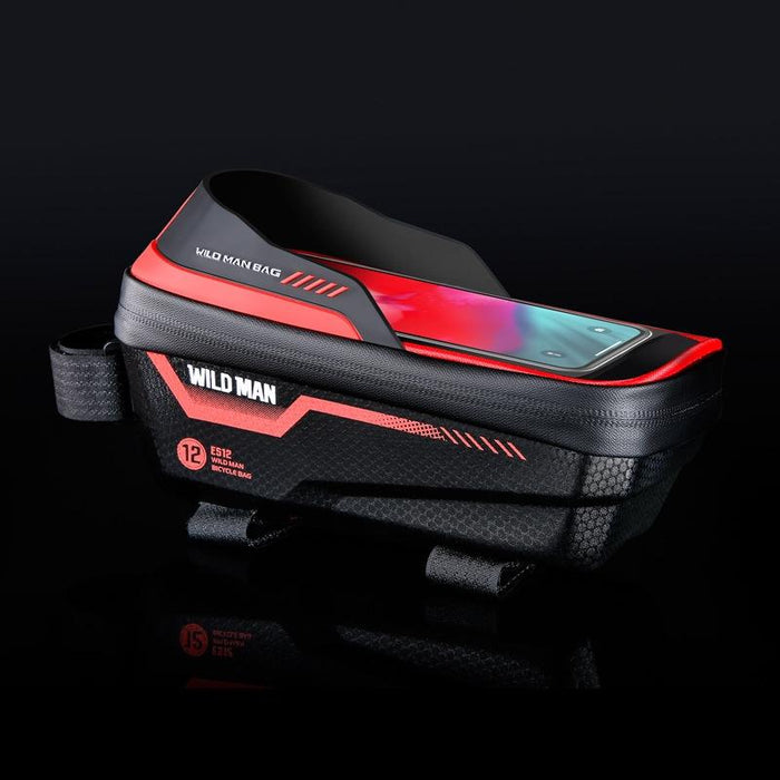1L Waterproof Bike Front Beam Bag For Mountain Bikes Black