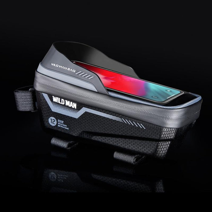 1L Waterproof Bike Front Beam Bag For Mountain Bikes Black