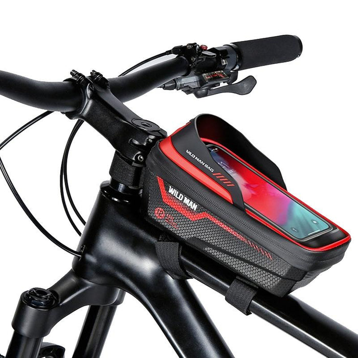 1L Waterproof Bike Front Beam Bag For Mountain Bikes Black