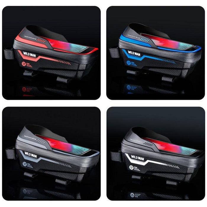 1L Waterproof Bike Front Beam Bag For Mountain Bikes Black