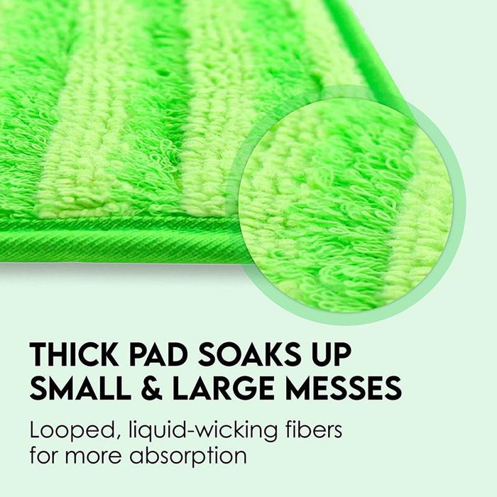 10-12 Wet / Dry Mop Pad Replacements Green