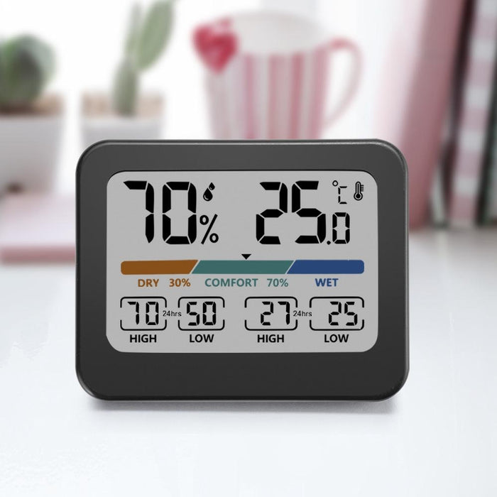 Lcd Indoor Temp & Humidity Monitor Digital Weather Station