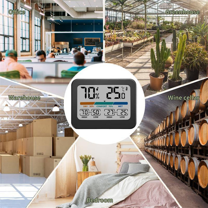 Lcd Indoor Temp & Humidity Monitor Digital Weather Station