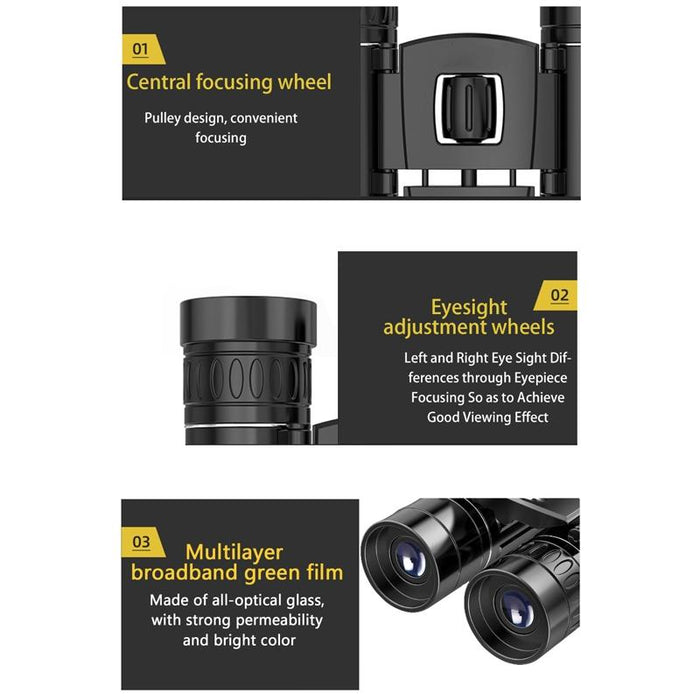 Hd Powerful Folding Binoculars For Hunting Outdoor Camping