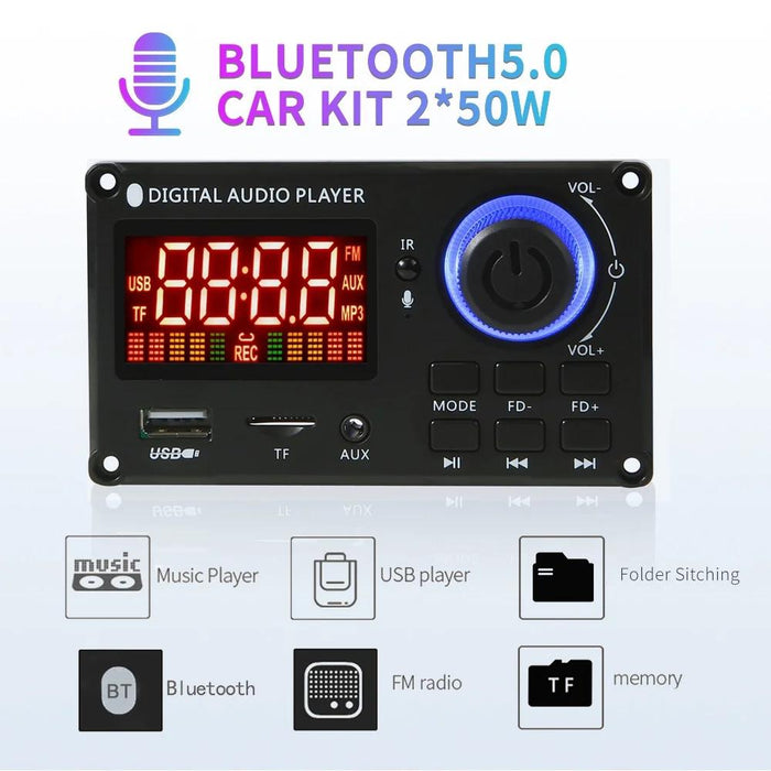 12V 100W Bluetooth Power Amp Board W / Recording
