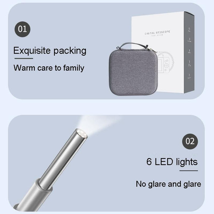 5 Inch Hd Ear Pickers With Illuminated Screen 3.9Mm Diameter