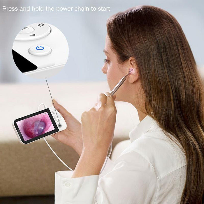 5 Inch Hd Ear Pickers With Illuminated Screen 3.9Mm Diameter