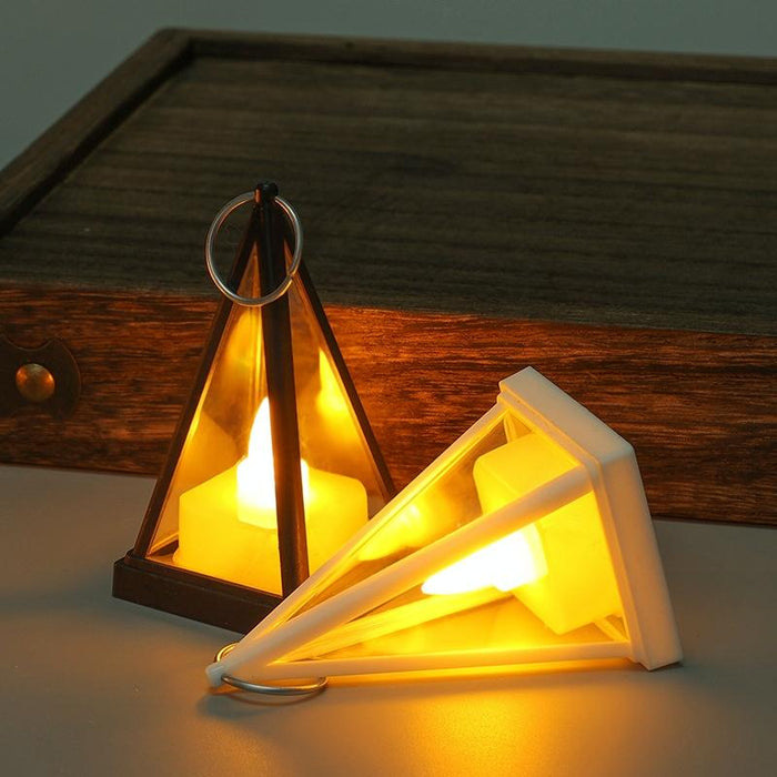 Led Pyramid Candle Lights For Party Decor Cubic Triangle Design