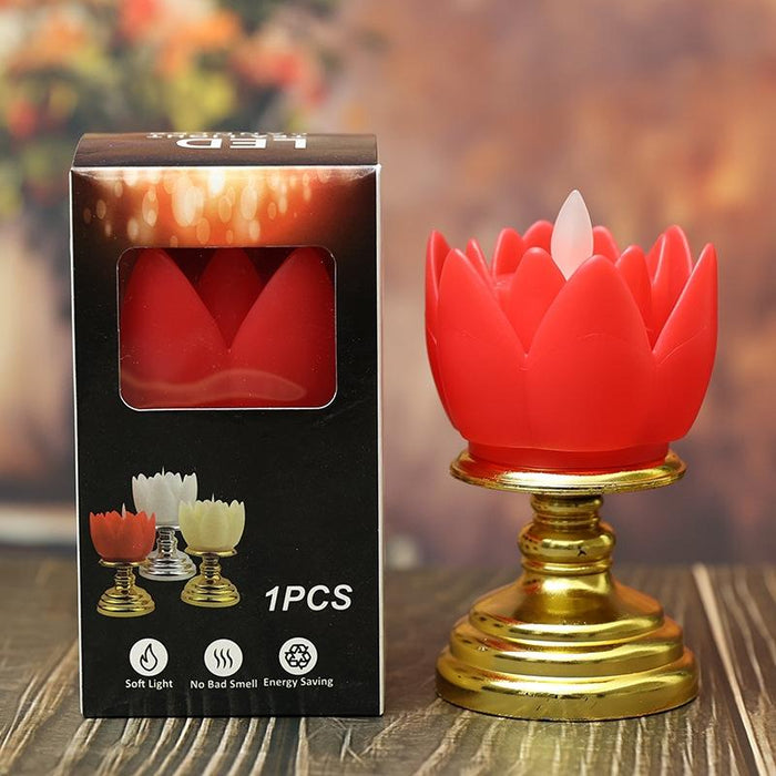 Lotus Lamp Buddha Offering Light Led Electronic Candle