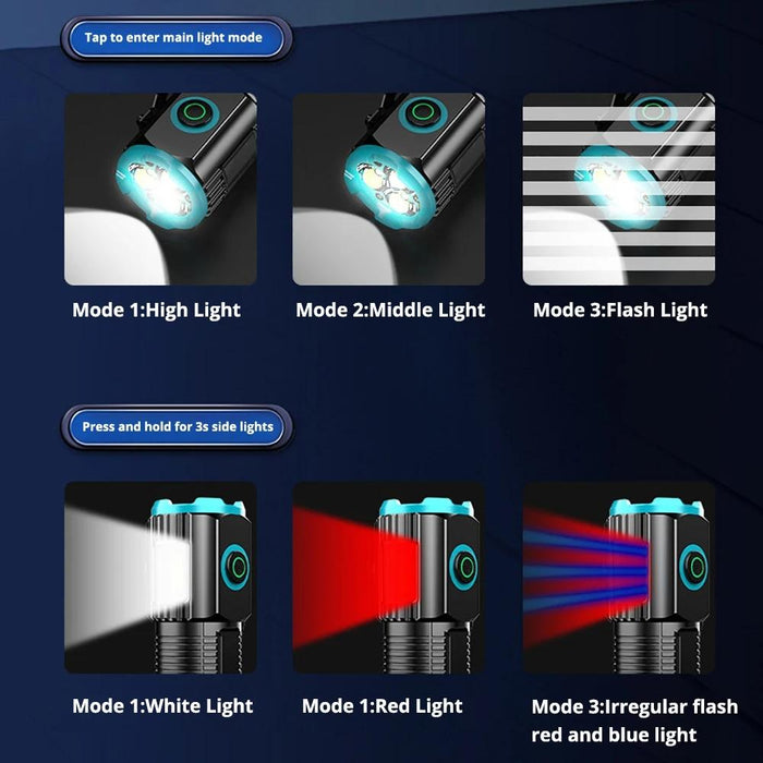 Portable Dual Light Hat Clip No Battery