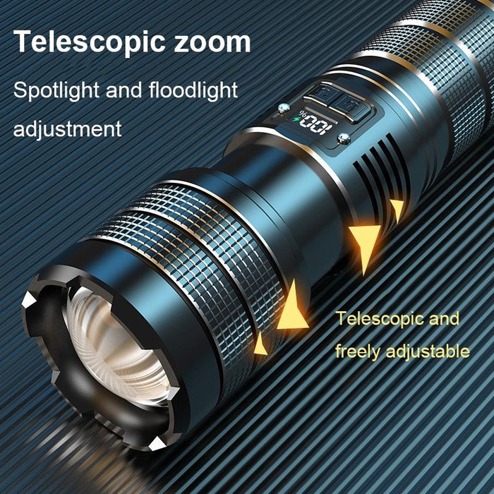 Zoomable White Laser Flashlight Long Range