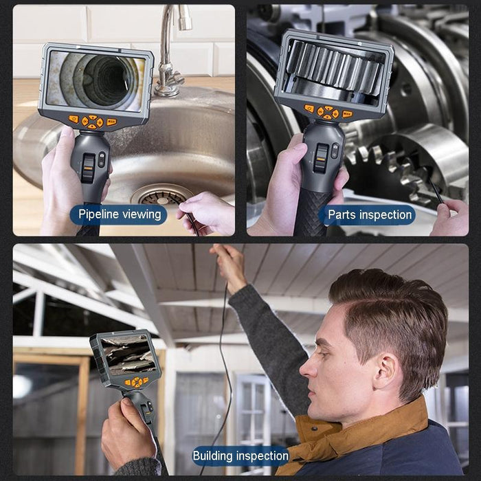 8.5Mm Lens Hd 5 Inch Large Screen 360 Degree Dual Steering Borescope Industrial Componeoverhaul