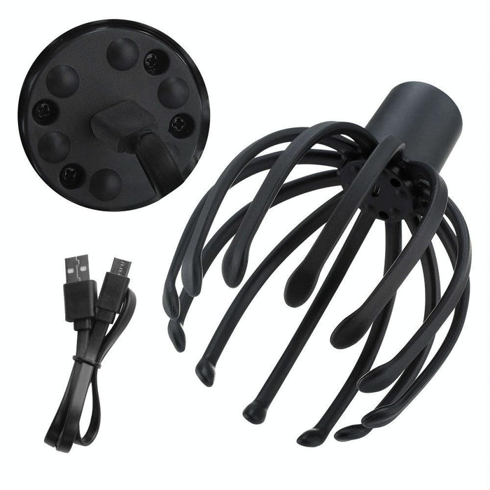 Vibrating Scalp Massager For Stress Relief Black