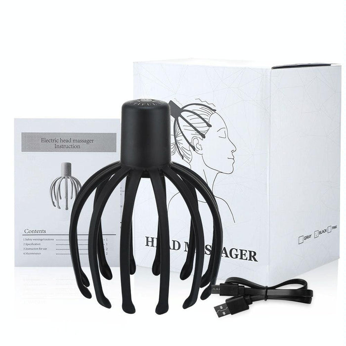 Vibrating Scalp Massager For Stress Relief Black