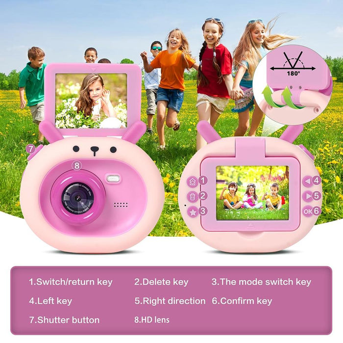 2.4 Inch Flip-Screen 1080P Hd Kids Camera  &  Stand