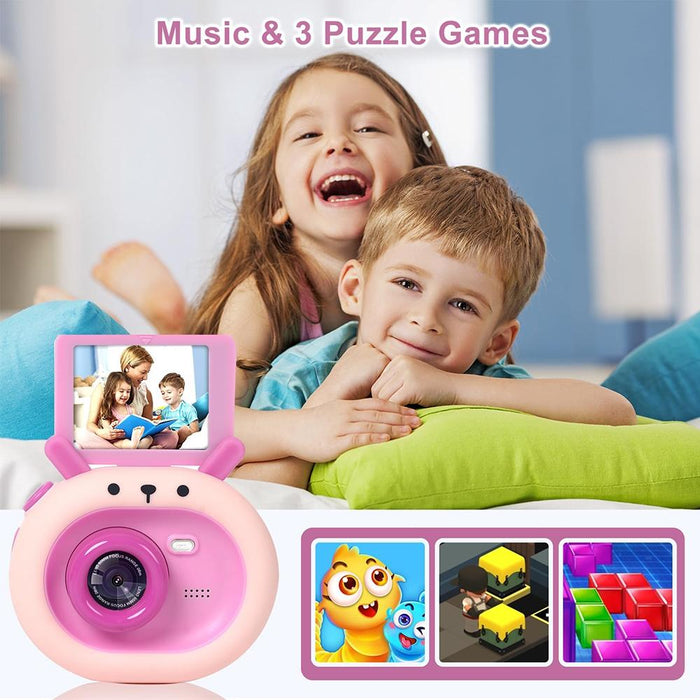 2.4 Inch Flip-Screen 1080P Hd Kids Camera  &  Stand
