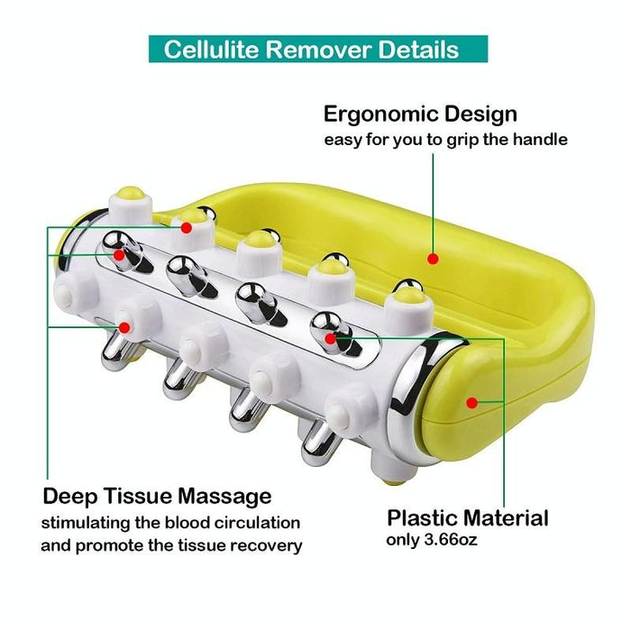 Curved Handheld Roller Massager 5 Rows Soothing Relief