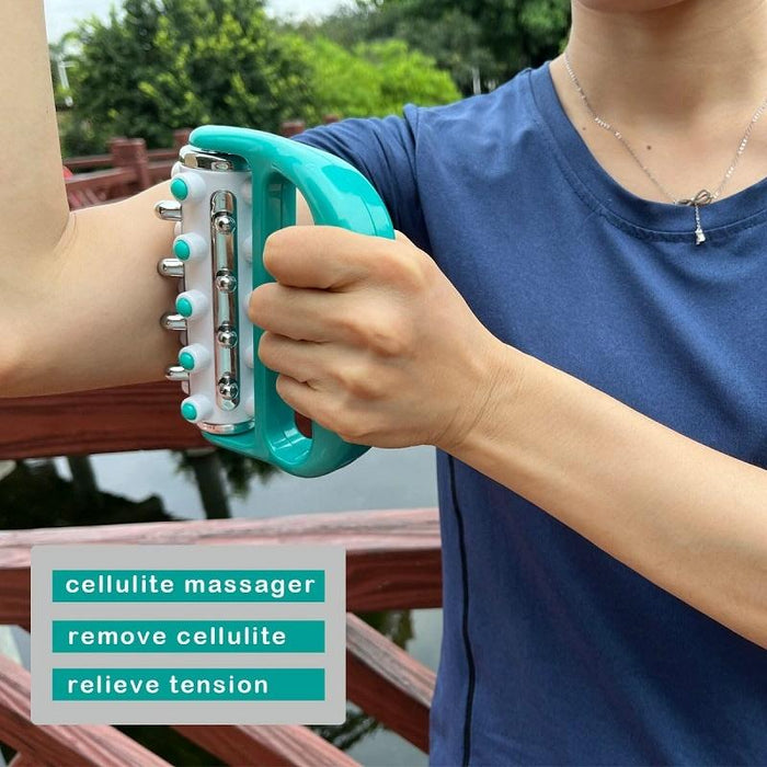 Curved Handheld Roller Massager 5 Rows Soothing Relief