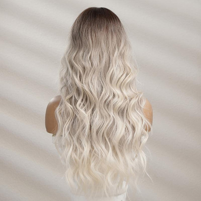 Gradient Long Curly Wig Middle Parted Bangs