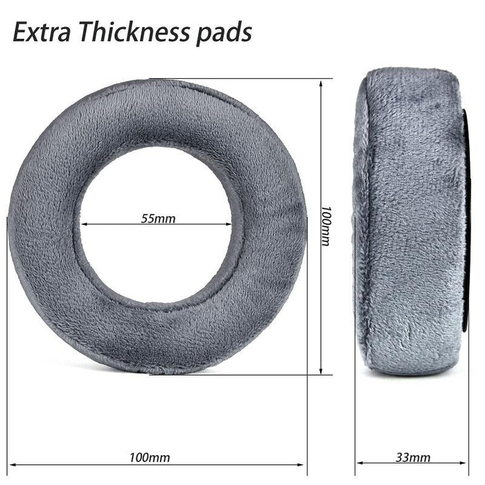 1Pair For Beyerdynamic Dt700 Prox Dt900 Prox Headphone Covers - Gray Original Thick Flannel