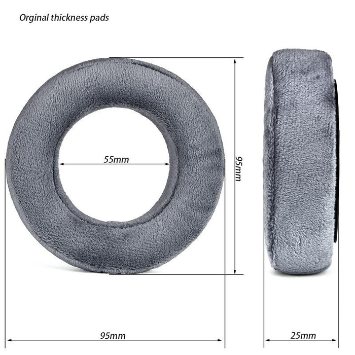 1Pair For Beyerdynamic Dt700 Prox Dt900 Prox Headphone Covers - Gray Original Thick Flannel