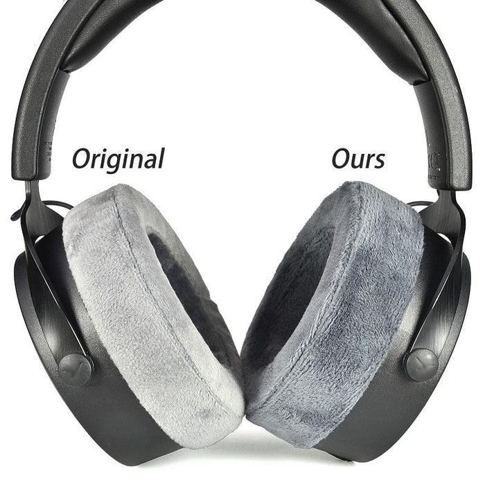 1Pair For Beyerdynamic Dt700 Prox Dt900 Prox Headphone Covers - Gray Original Thick Flannel