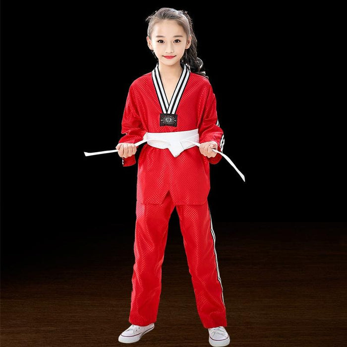 Taekwondo Training Uniform Child & Adult Cotton Clothing Size 130