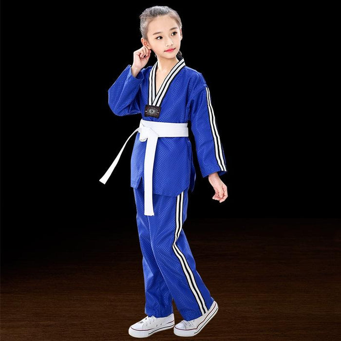 Taekwondo Training Uniform Child & Adult Cotton Clothing Size 130