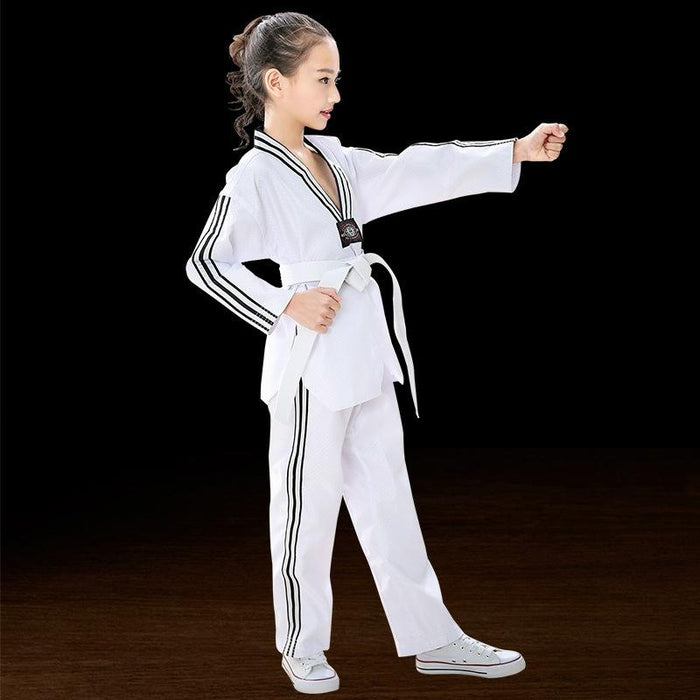 Taekwondo Training Uniform Child & Adult Cotton Clothing Size 130