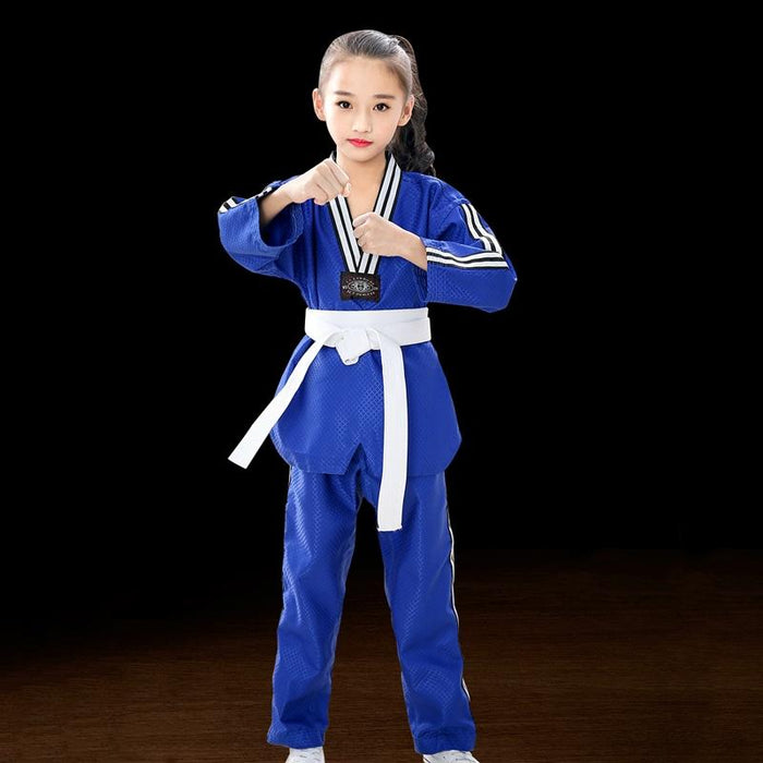 Taekwondo Training Uniform Child & Adult Cotton Clothing Size 130