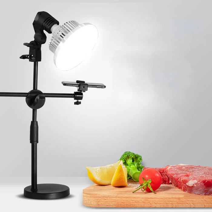 Mushroom Fill Light & Desktop Overhead Photography Stand Kit For Photo/Video