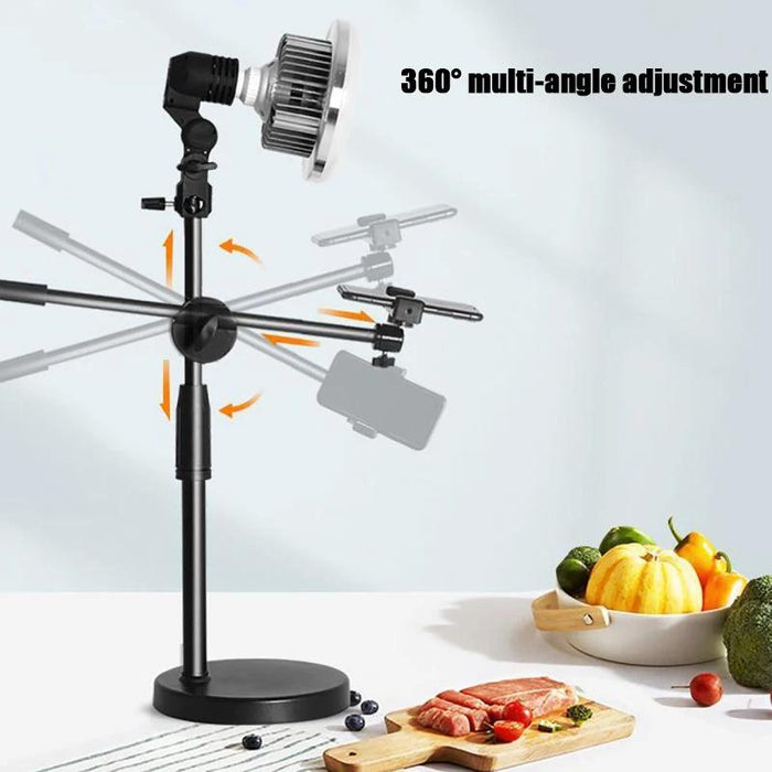 Mushroom Fill Light & Desktop Overhead Photography Stand Kit For Photo/Video