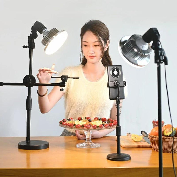 Mushroom Fill Light & Desktop Overhead Photography Stand Kit For Photo/Video