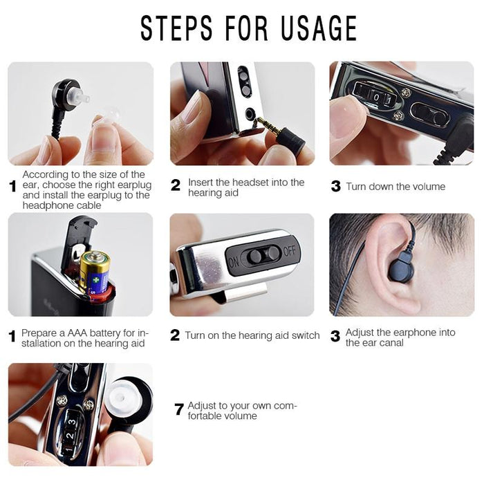 V99 Sound Amplifier Aid For Hearing Earphone