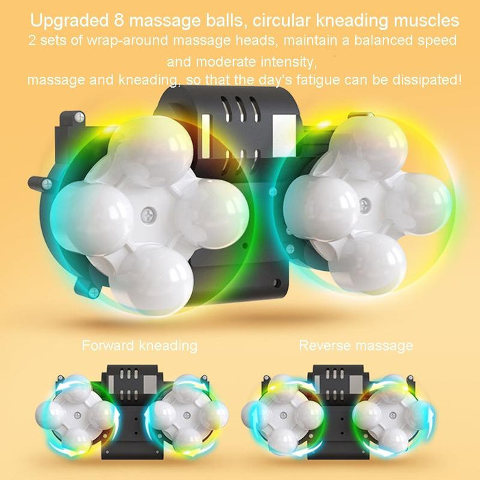 Portable Lumbar And Neck Massager For Car Gray Charging Model
