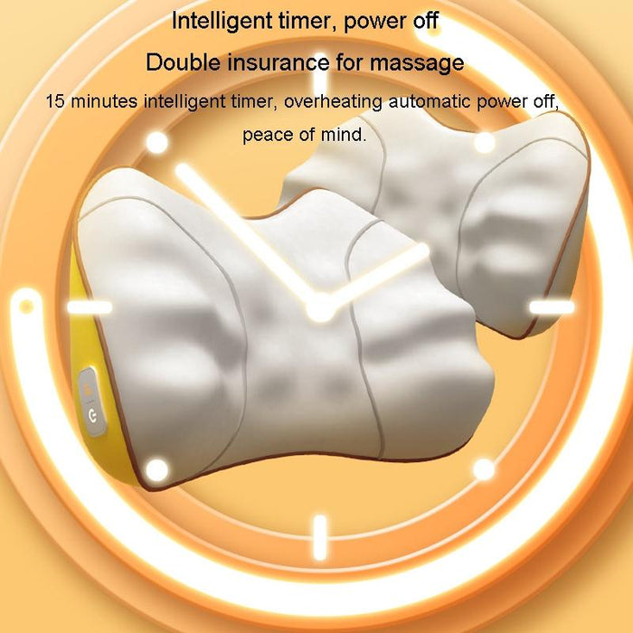 Portable Lumbar And Neck Massager For Car Gray Charging Model