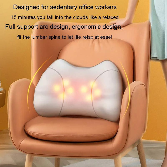 Portable Lumbar And Neck Massager For Car Gray Charging Model