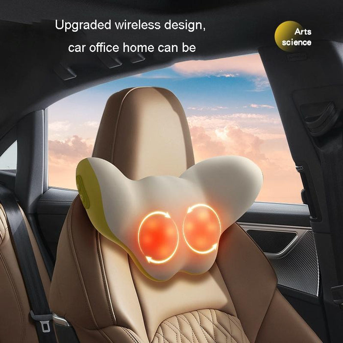 Multi-Function Lumbar Massager Hot Waist Massage Pillow Gray