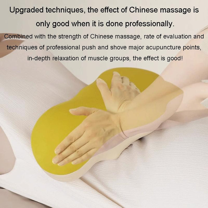 Multi-Function Lumbar Massager Hot Waist Massage Pillow Gray