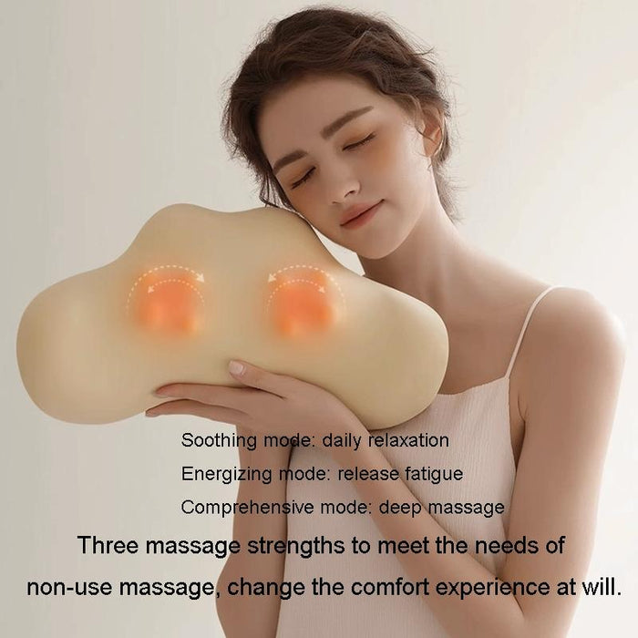 Multi-Function Lumbar Massager Hot Waist Massage Pillow Gray