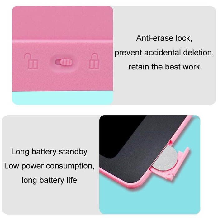 16 Inch Kids Lcd Writing Board Erasable Drawing Board Black Handwriting