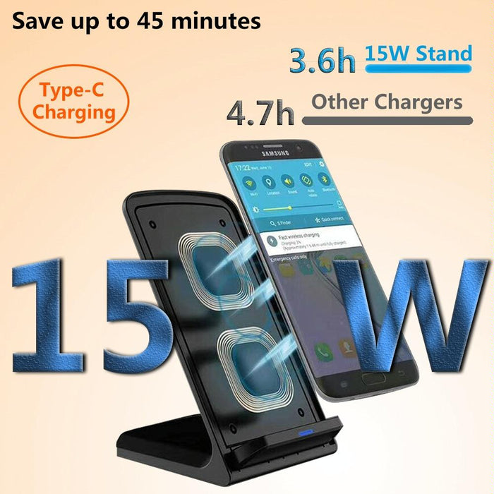15W Wireless Desktop Charger With Fast Charging