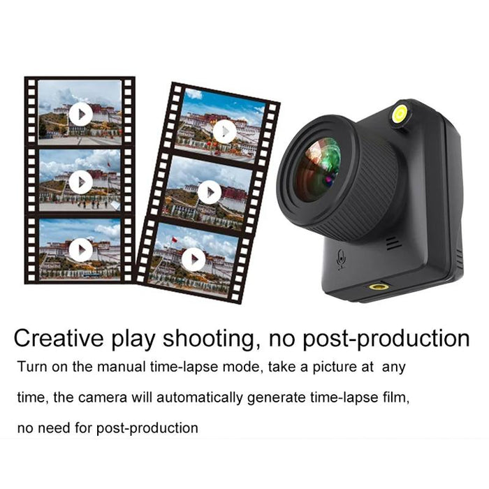 4K Time-Lapse Camera With Night Vision Black