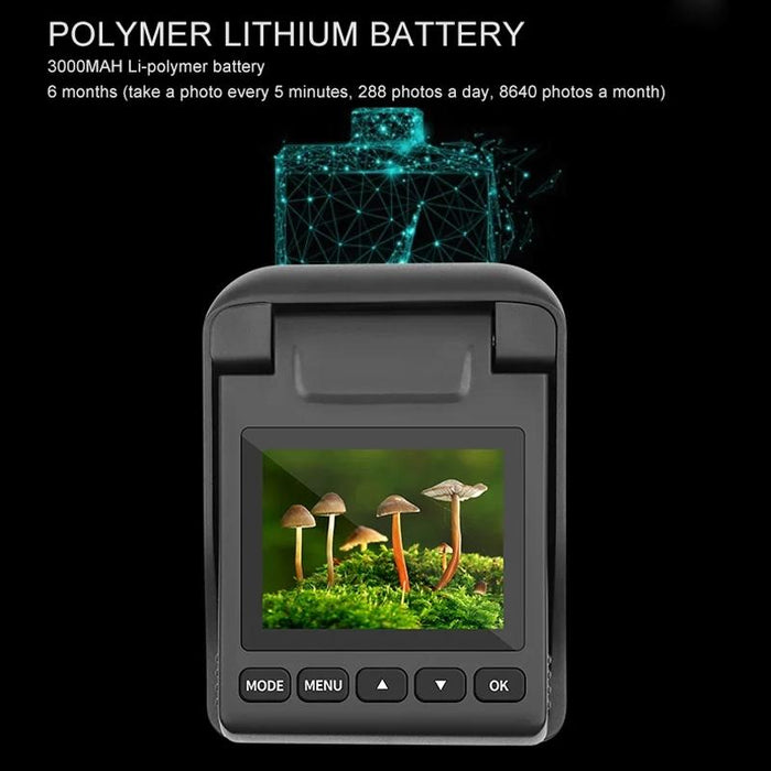 4K Time-Lapse Camera With Night Vision Black