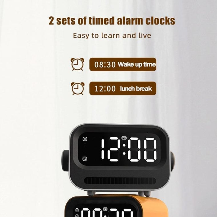 15W 3-In-1 Ambient Light Digital Display Clock Bluetooth Speaker Magnetic Wireless Charger