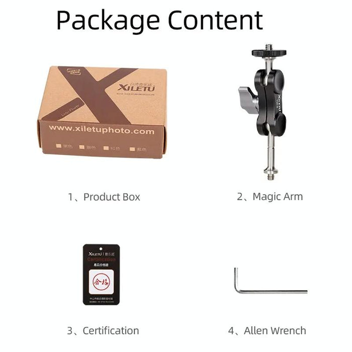 Tm Series Magic Arm With Dual Ballhead Camera Video Monitor Mount Adapter Tm-2