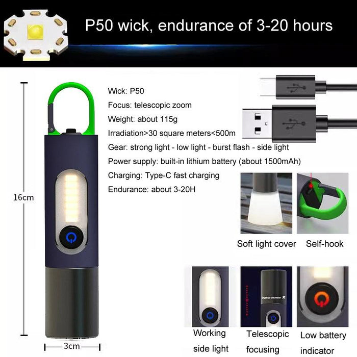 Waterproof Long-Range Outdoor Flashlight
