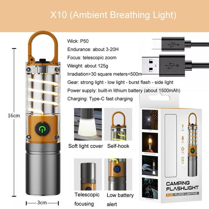Portable Rechargeable Led Camping Flashlight