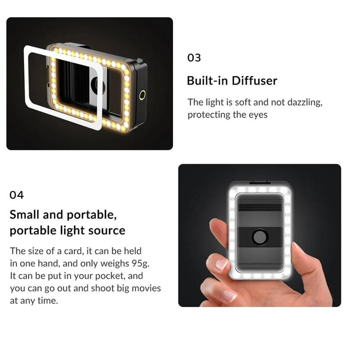 Multifunctional Fill Light Phone Clip With 1/4 Inch & M17 M37 Thread Tnterface Apl-Fl.23